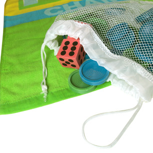Strandtuch mit aufgedrucktem Spiel