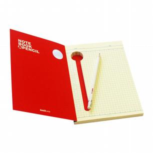 Notizbuch mit integriertem Bleistift